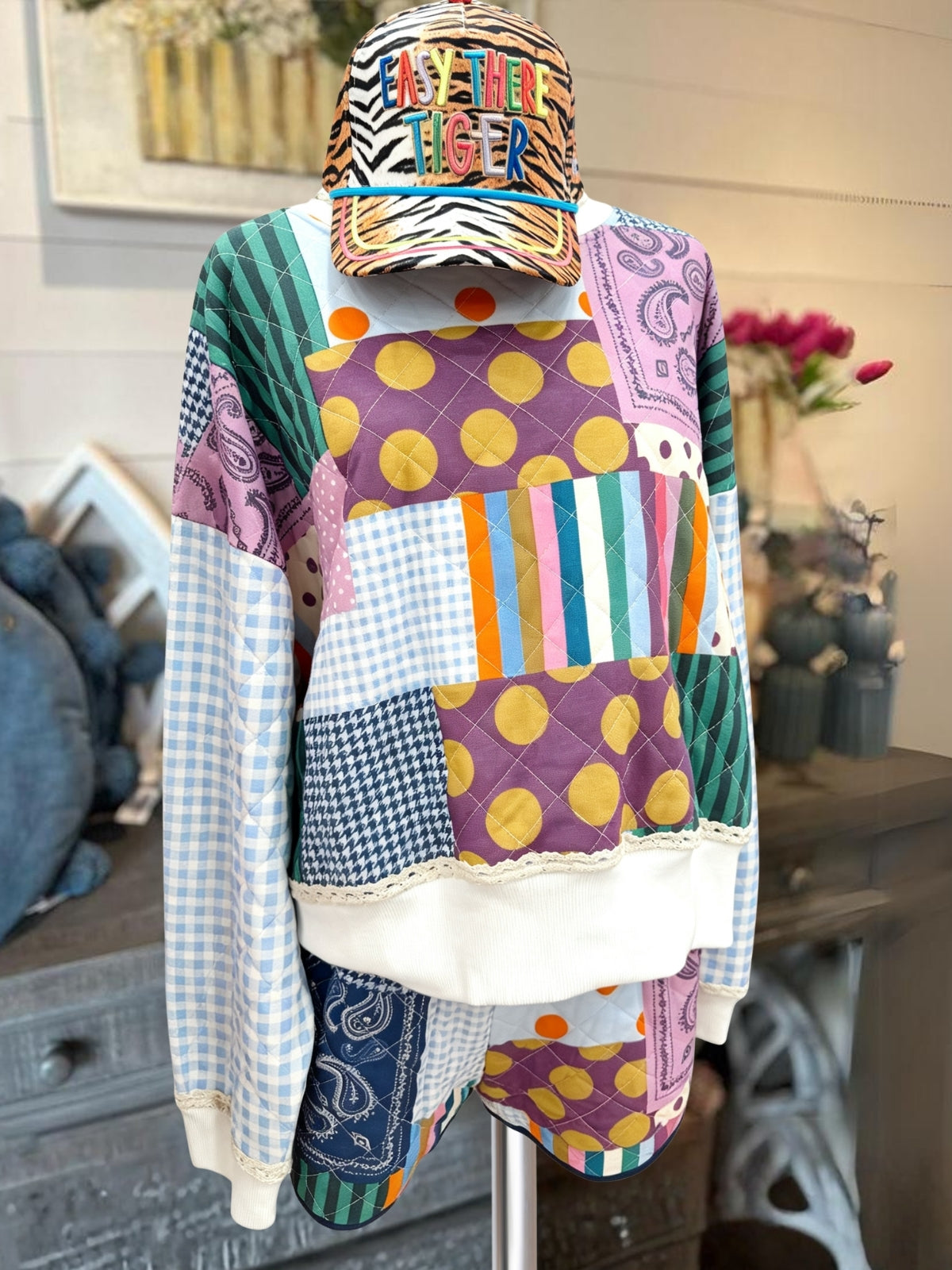 Multicolor Quilted Patchwork Set