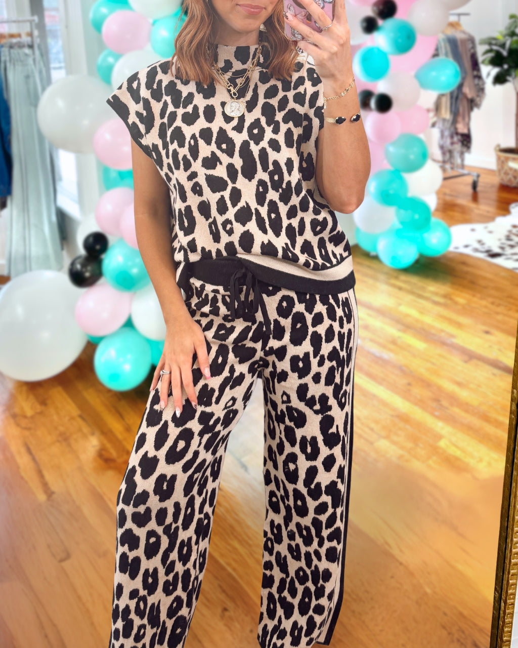 Lively Leopard Print Set