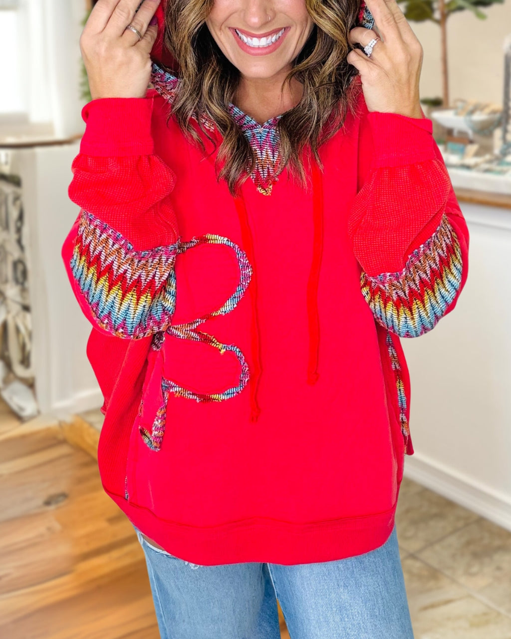 Vintage Wash Daisy Hoodie Pullover