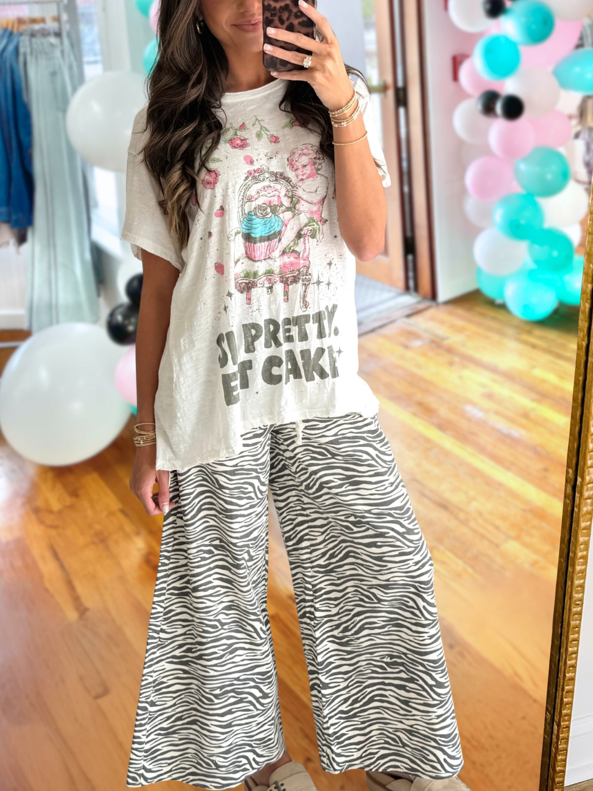 Casual Zebra Print Pants