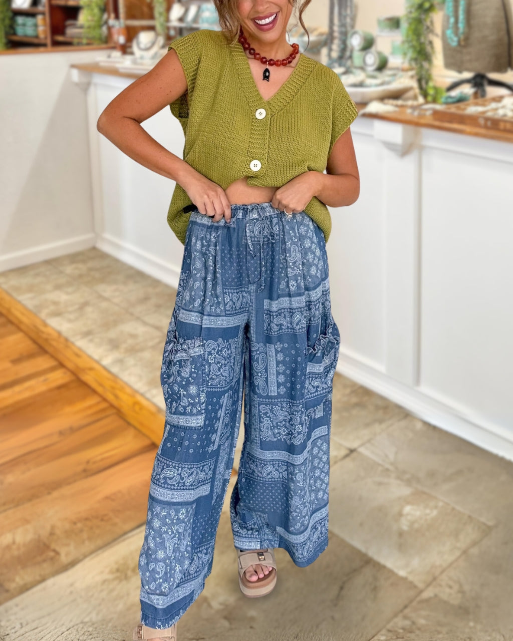 Paisley Print Vintage Pants