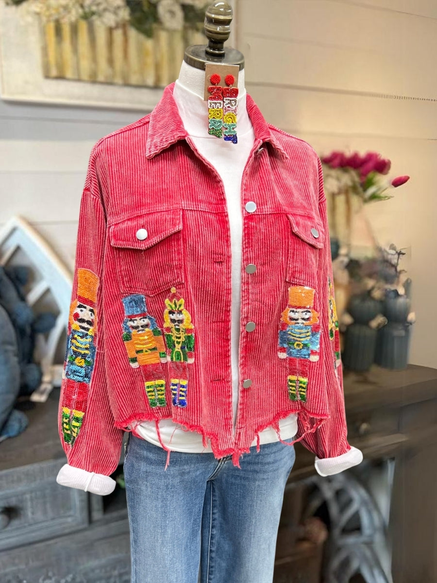 Nutcracker Frayed Sequin Jacket