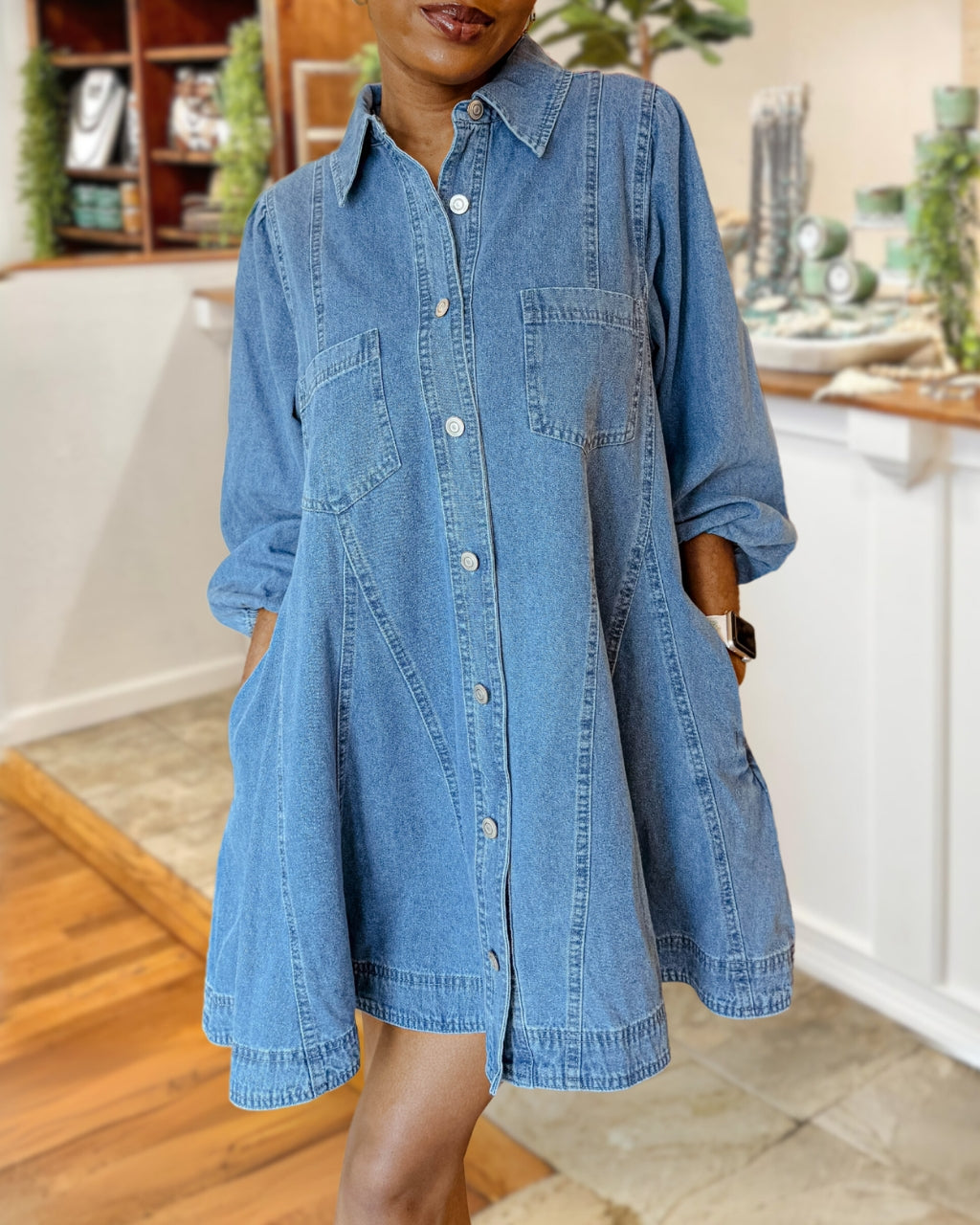 Hedy Denim Mini Dress