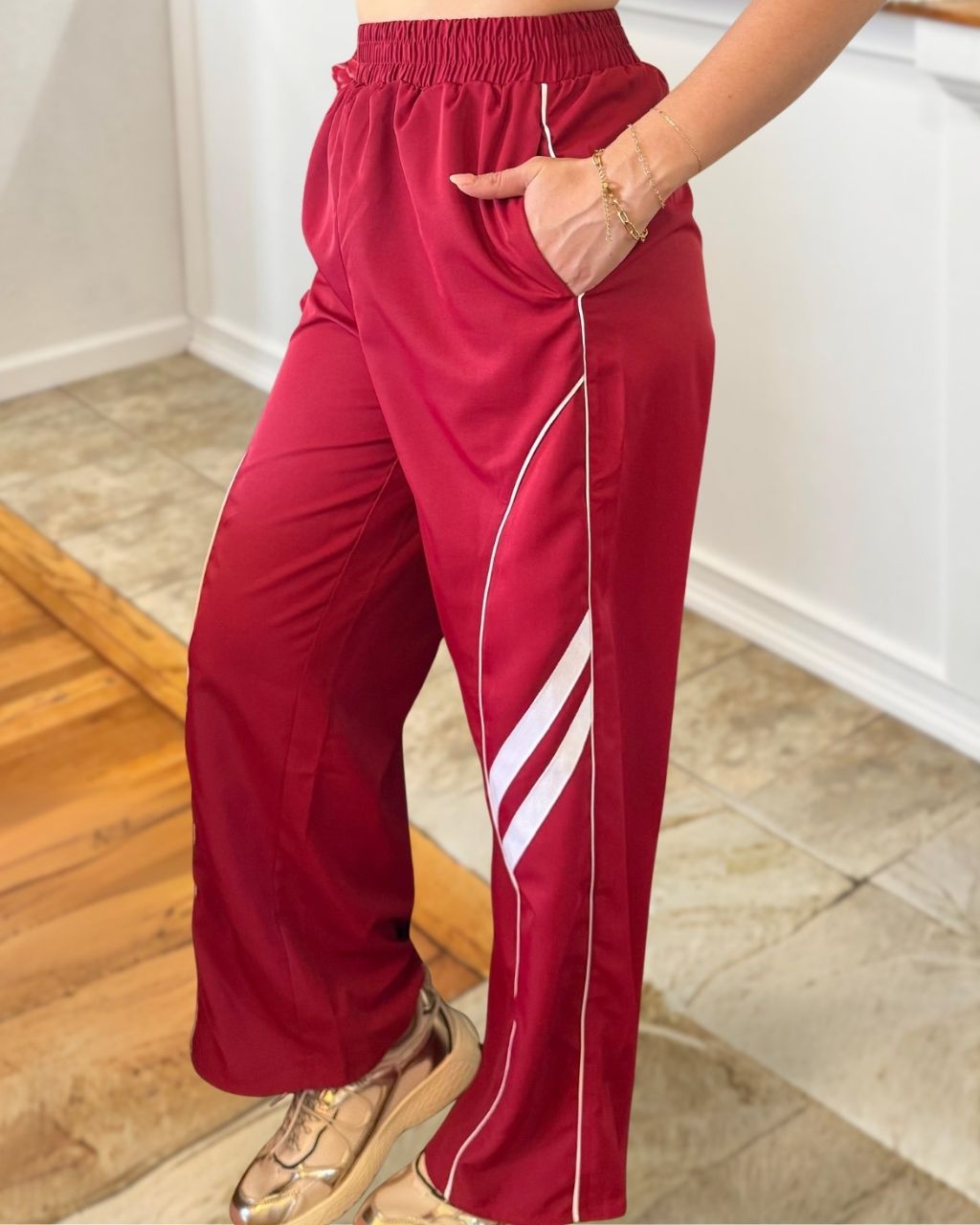 Gameday Striped Loose Fitting Sports Pants