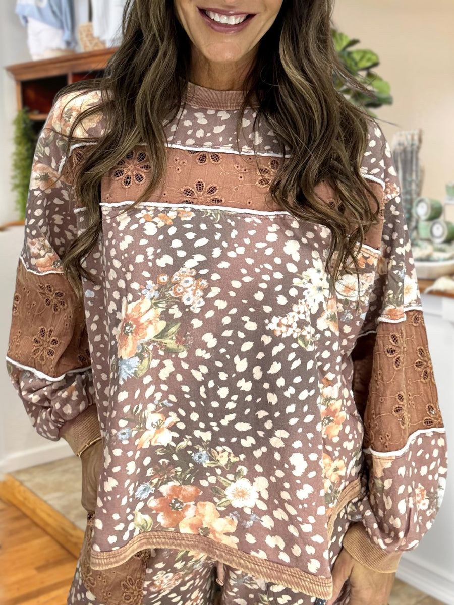 Animal Print Floral Patchwork Set