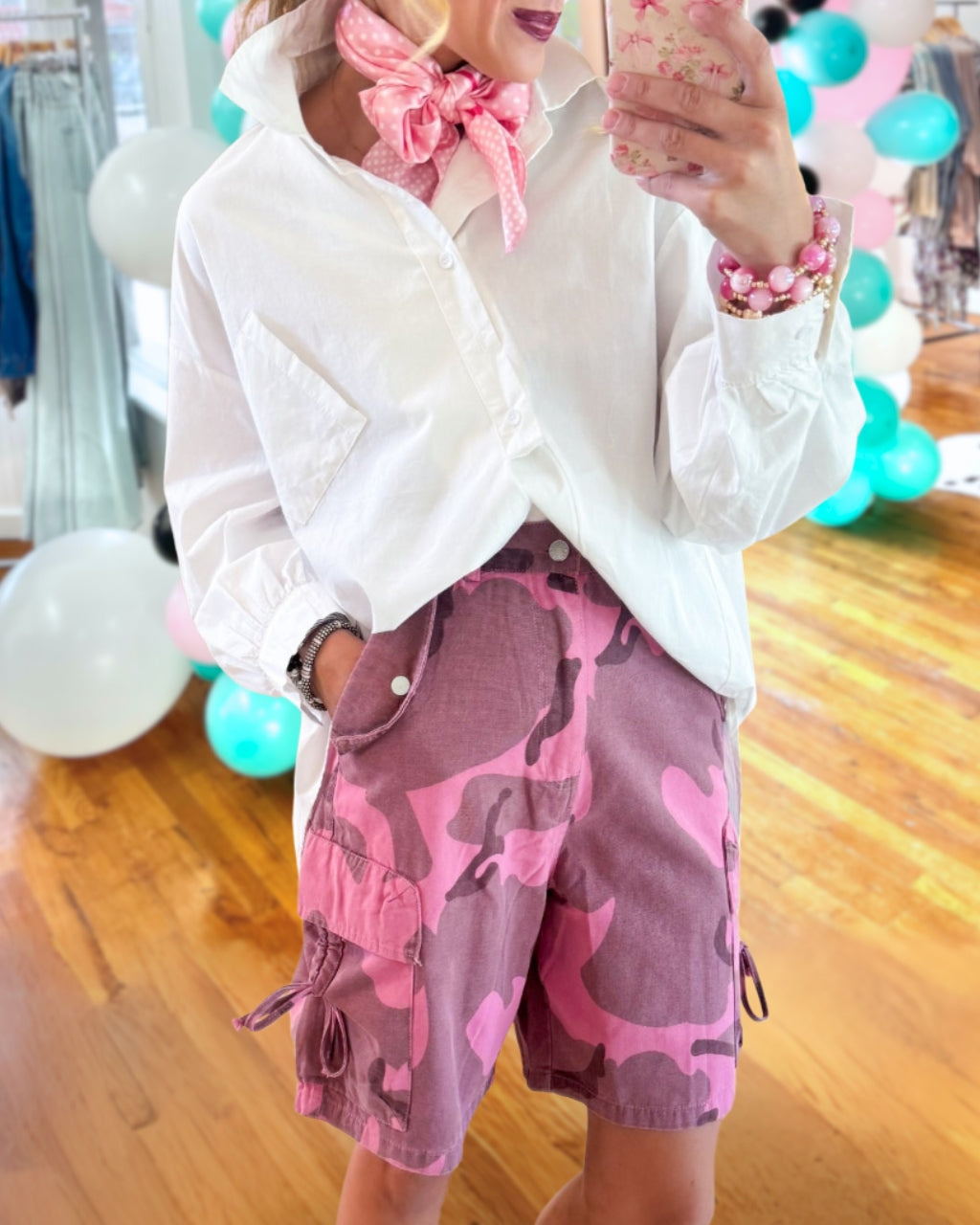 Stylish Camouflage Denim Shorts