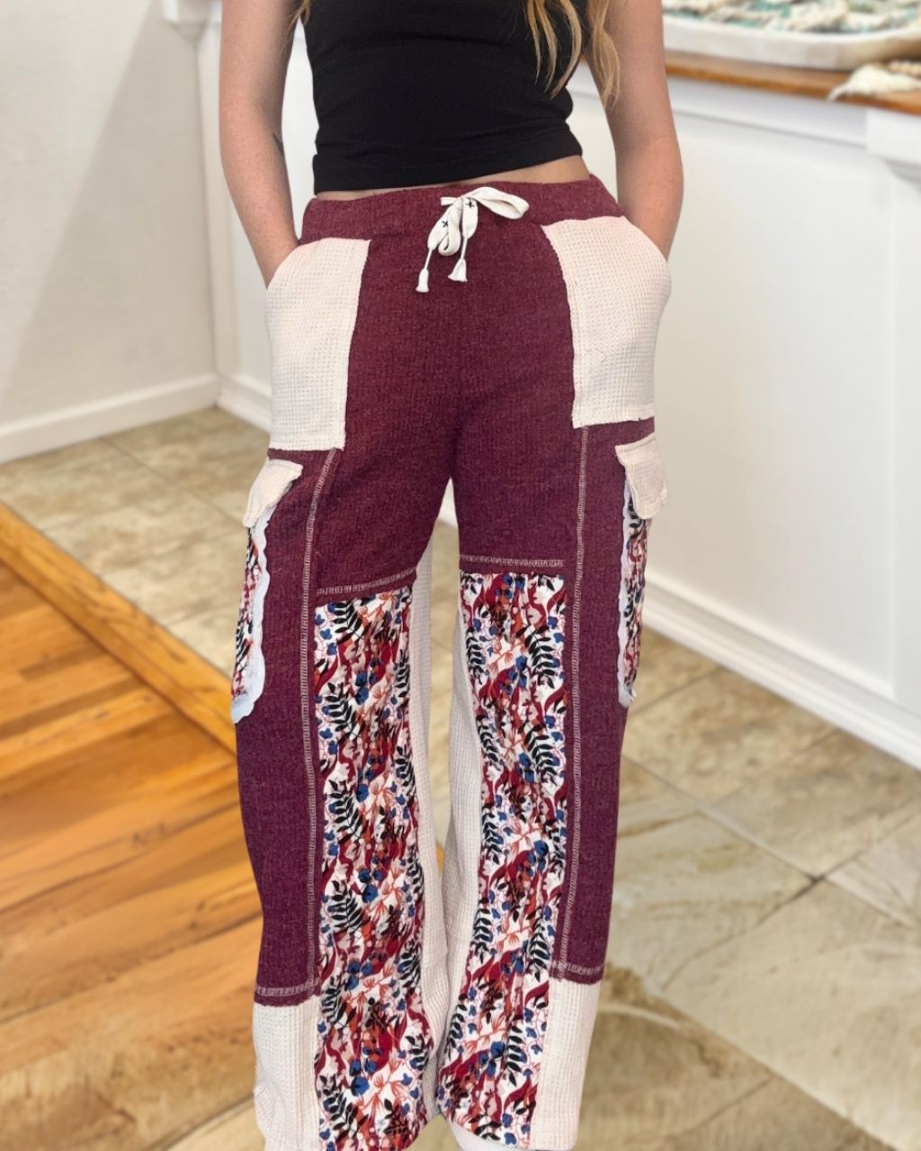 Floral Panel Sports Pants