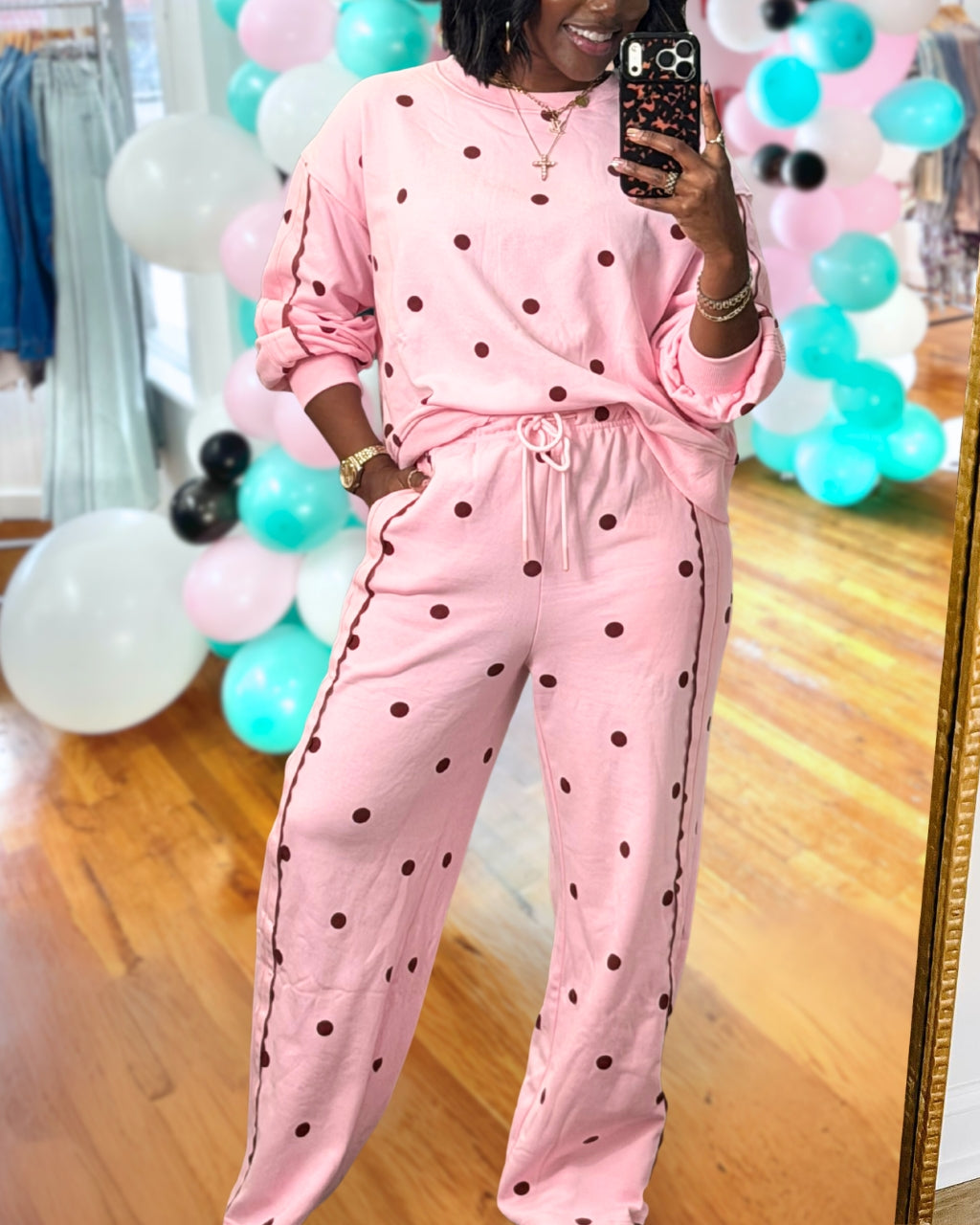 Lace Luxe Polka Dot Set