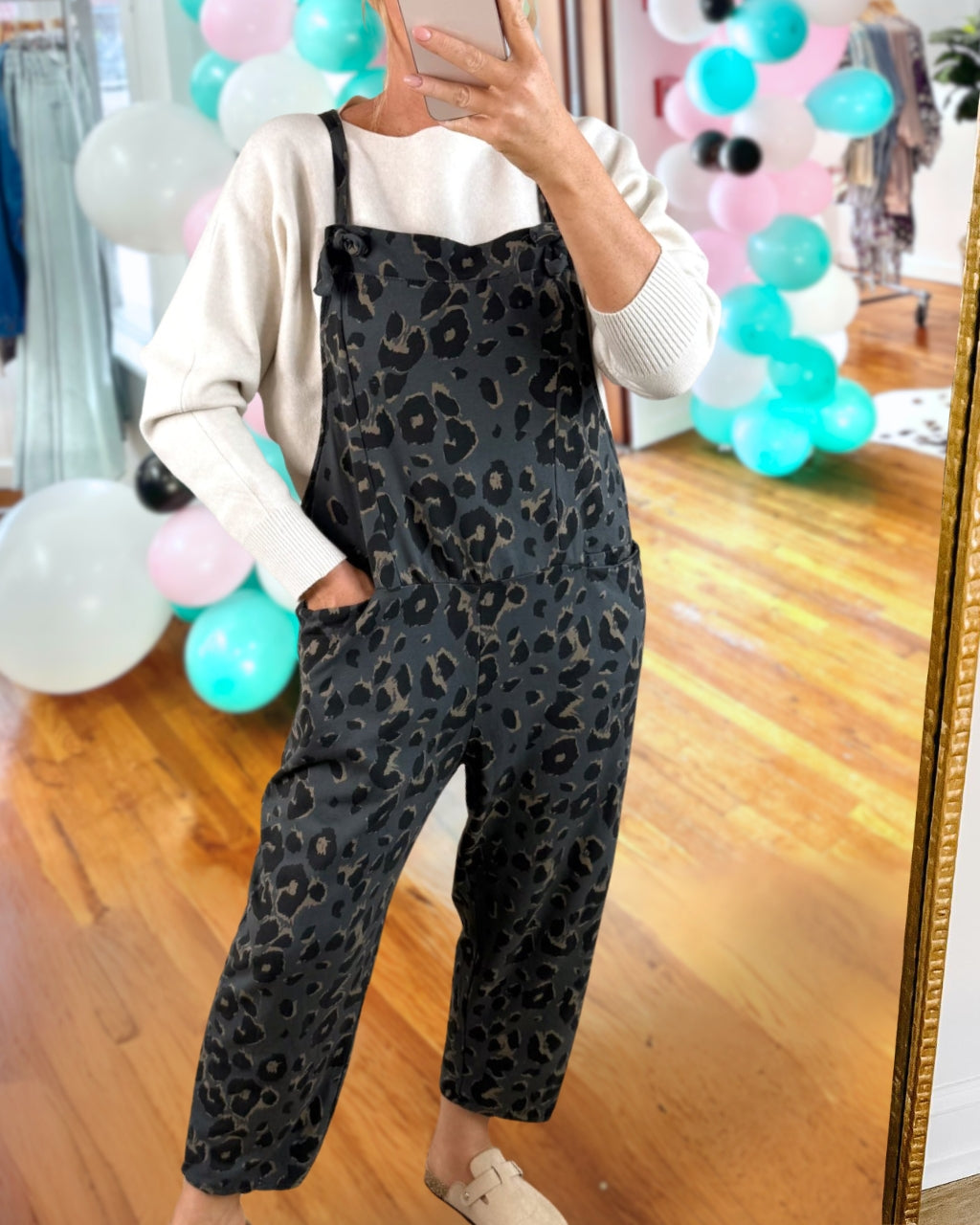 Unique Leopard Print Overalls