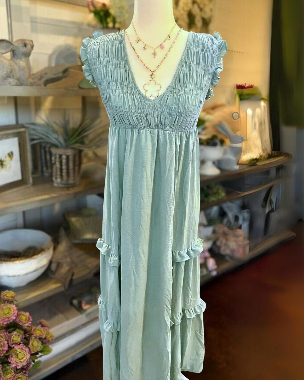 Ann	Linen Maxi Dress