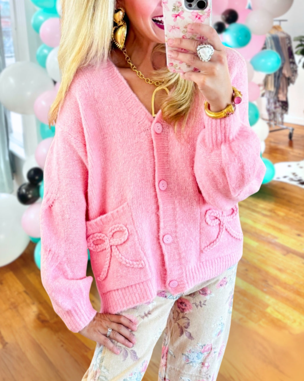 Whimsical Bow Detailed Cardigan