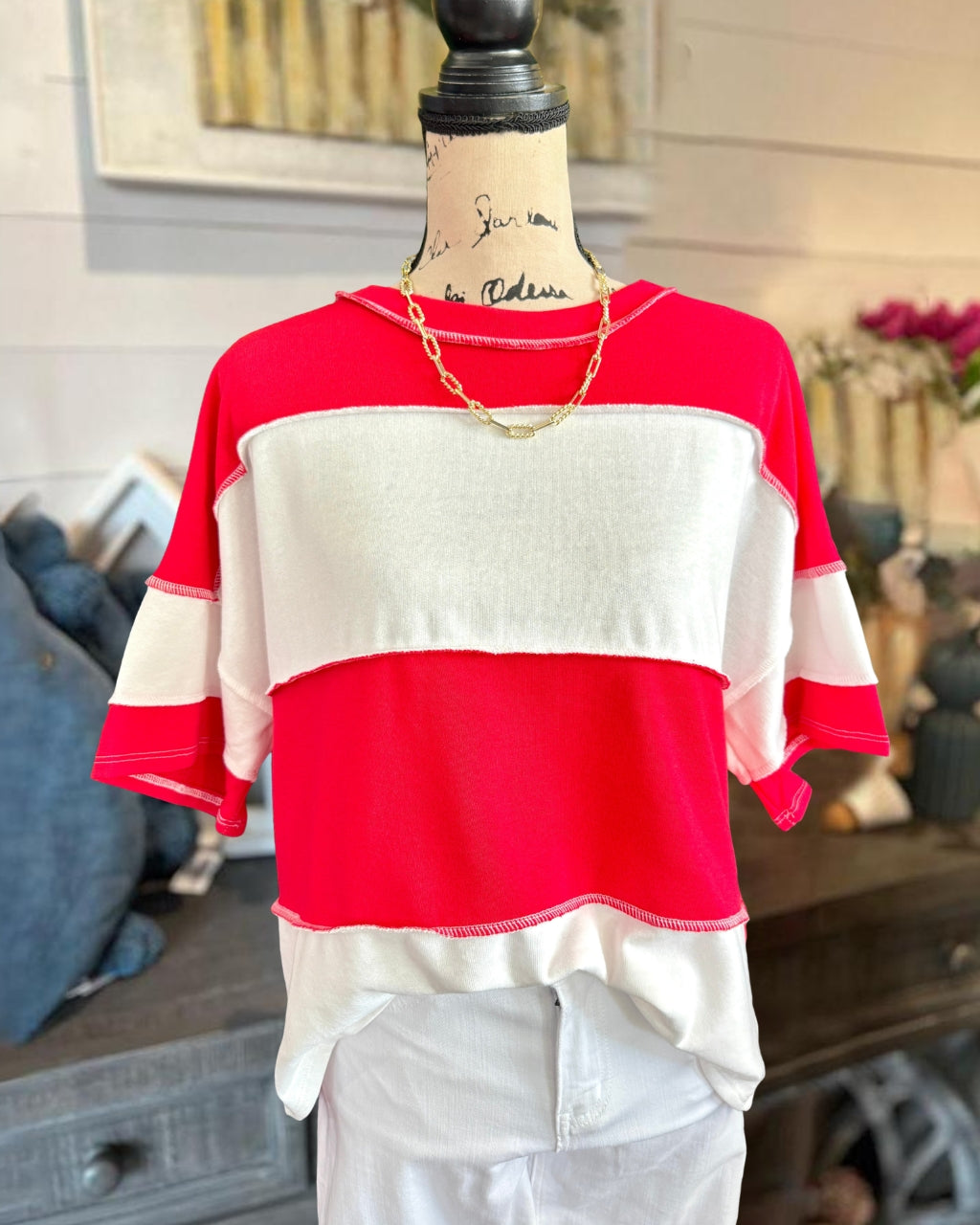 Minimalist Color-blocked T-shirt