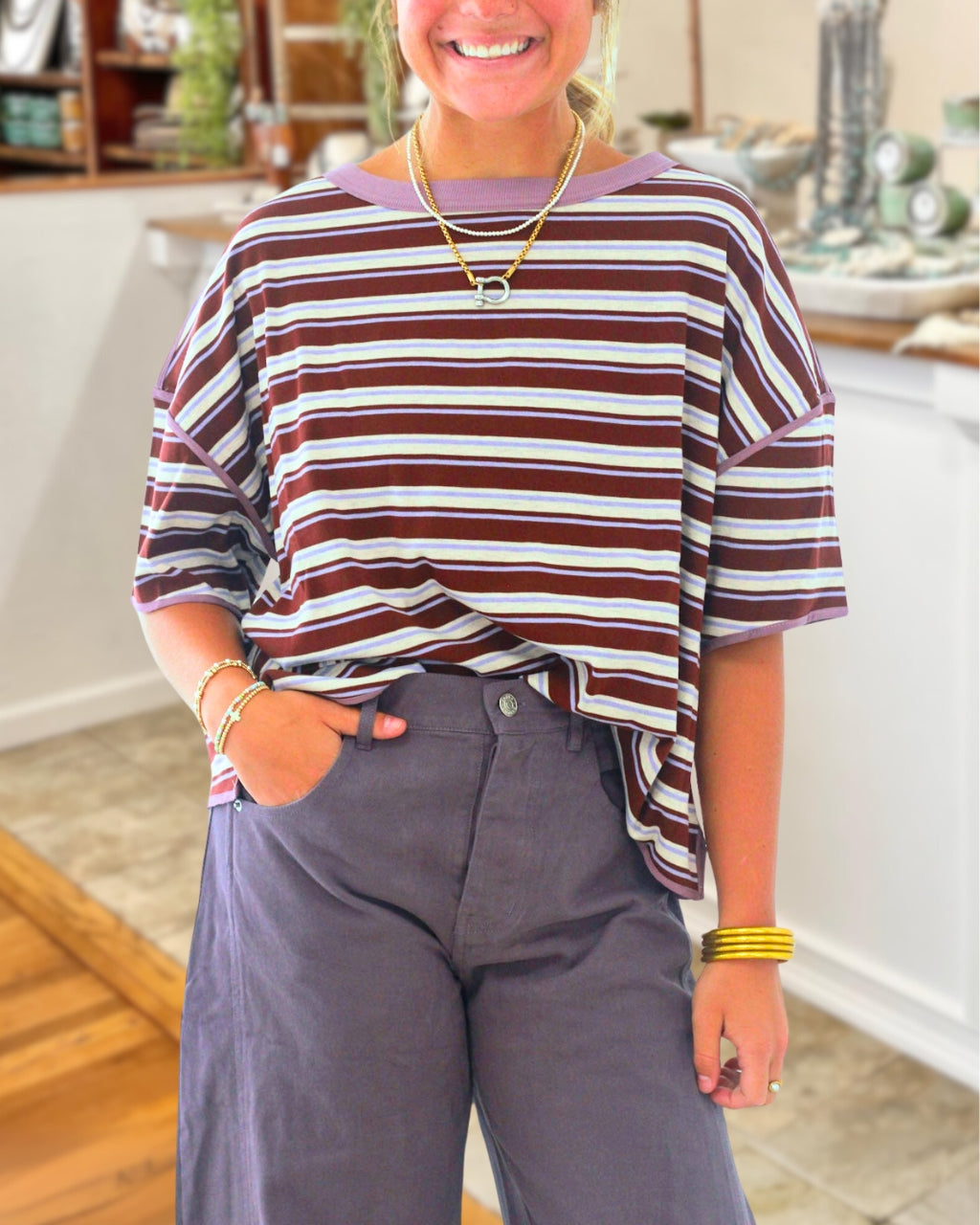 Versatile Striped Essential Top