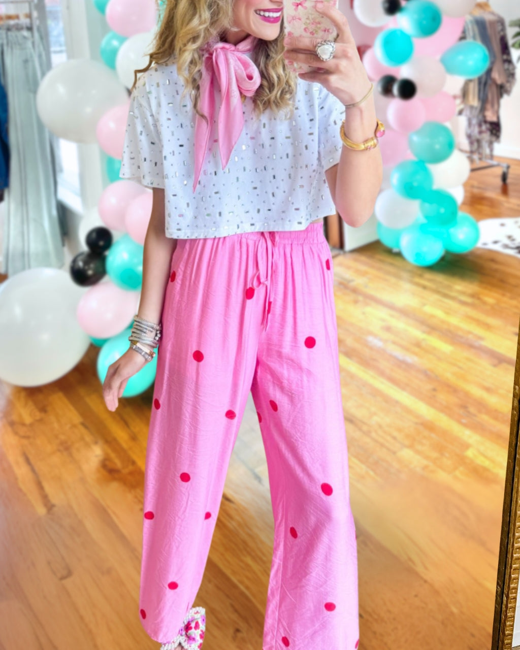 Minimalist Polka-Dot Pants