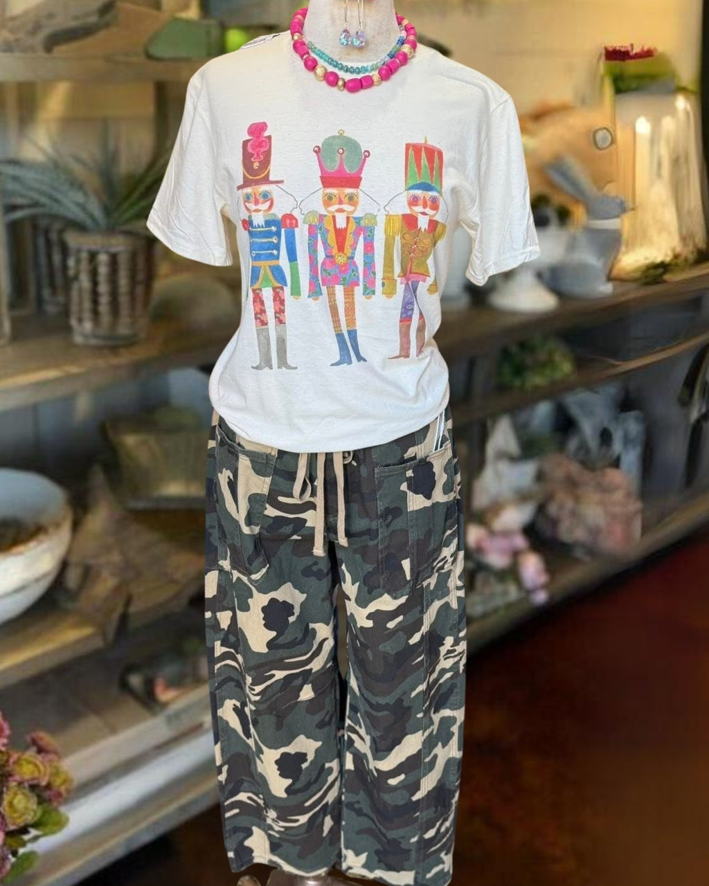 Trendy Camouflage Drawstring Pants