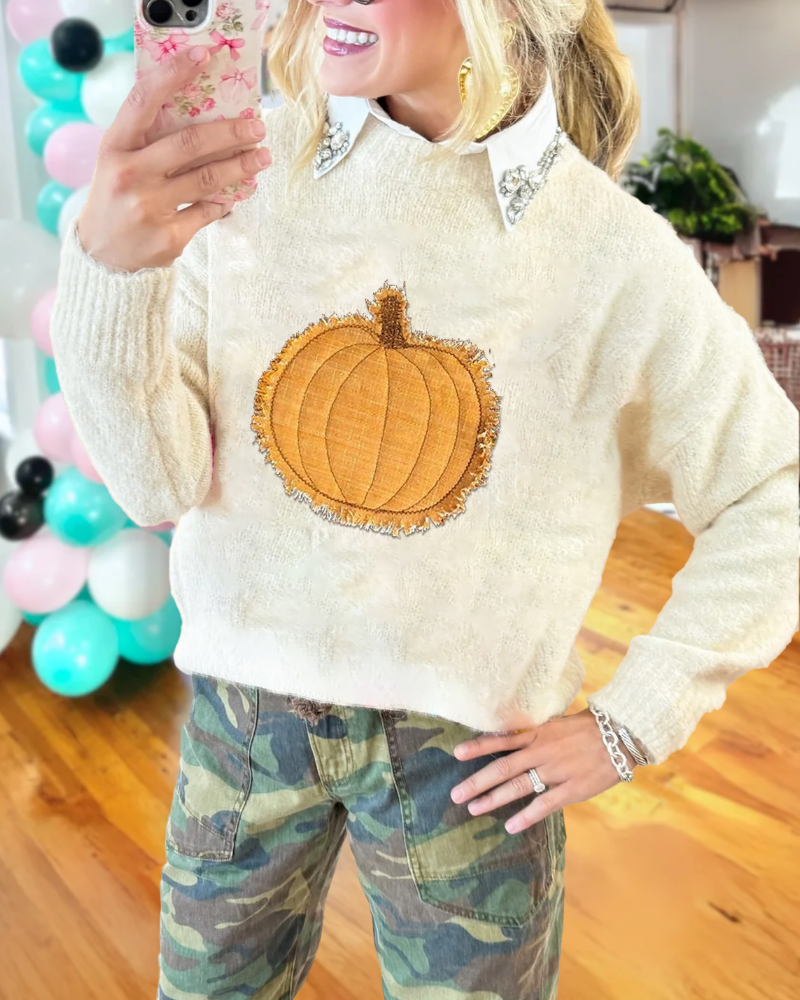 Fun Pumpkin Patch Cozy Sweater