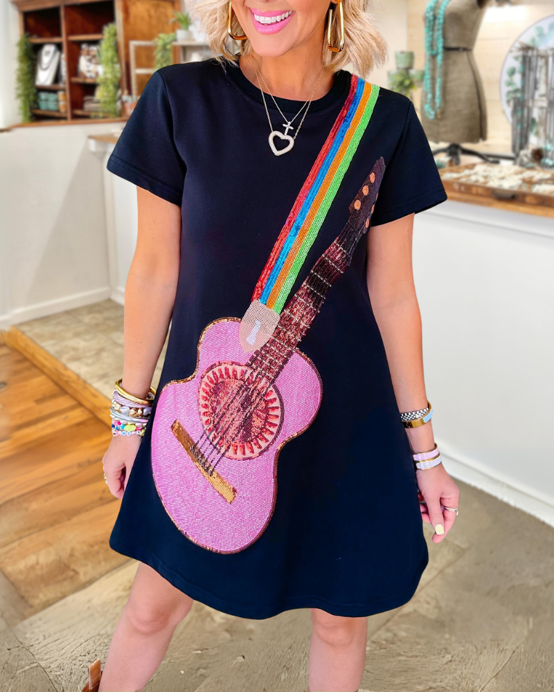 Glitter Guitar Sequin Dress