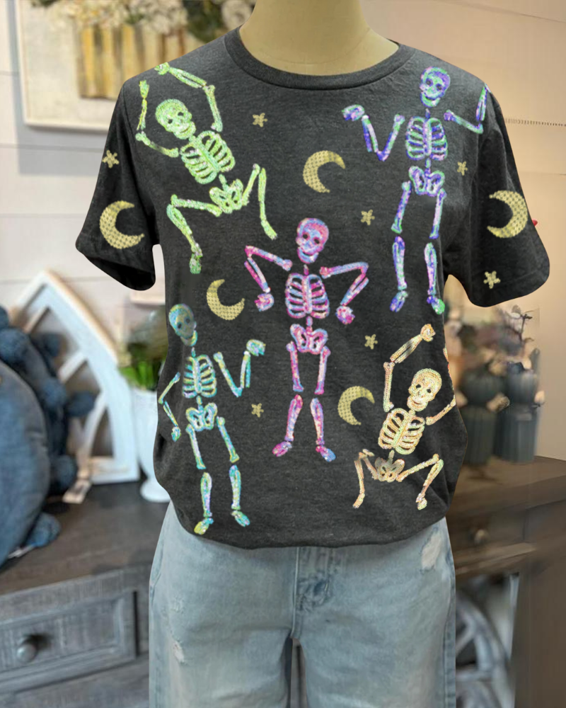 Starry Sky Dancing Skeleton Tee