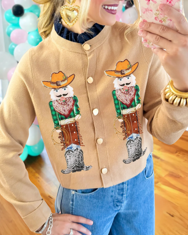 Fun Sparkly Cowboy Nutcracker Top