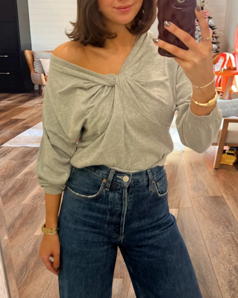 Unique Twisted Off-Shoulder Top