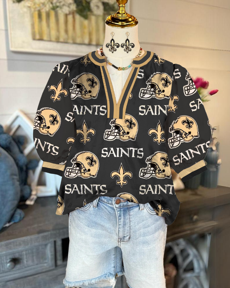 Saints Helmet Satin Top