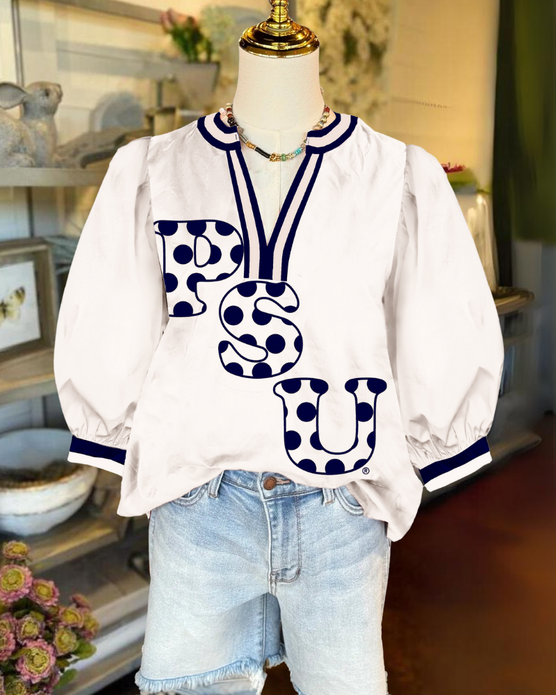 PSU Lions Graphic Satin Top