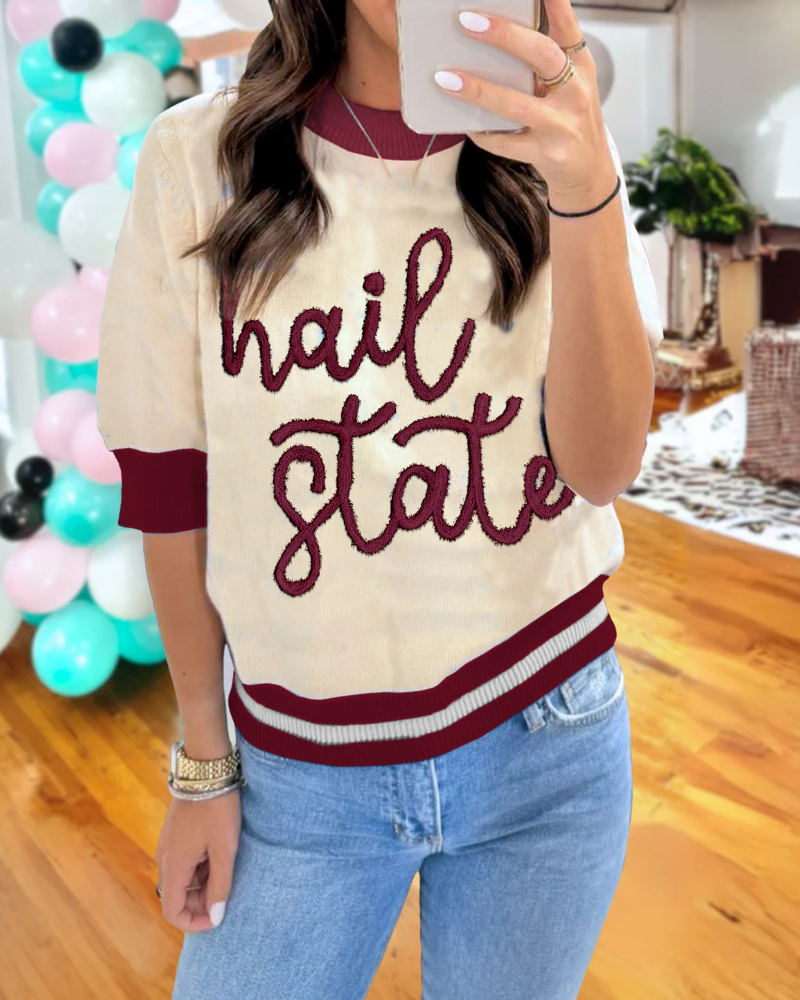 MSU Hail State Embroidered Sweater