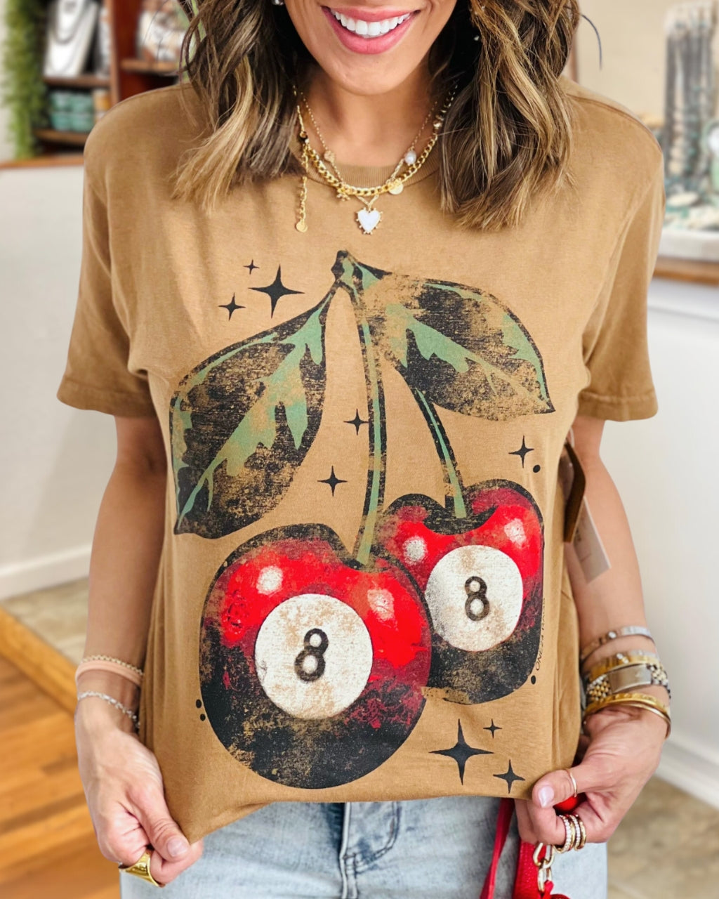 Cherry Eights Fun Tee