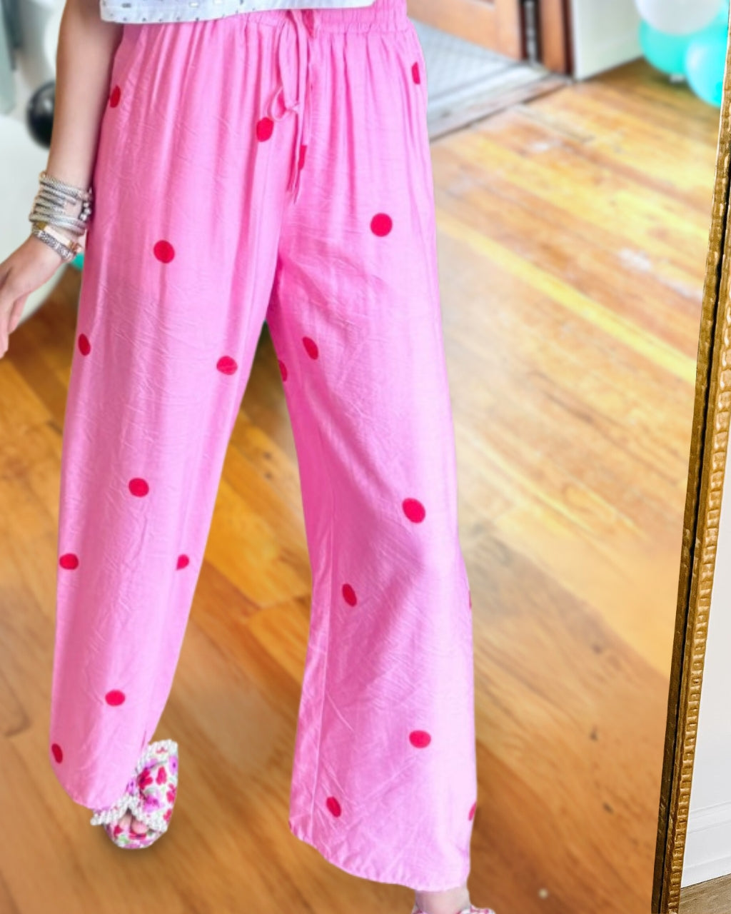 Minimalist Polka-Dot Pants
