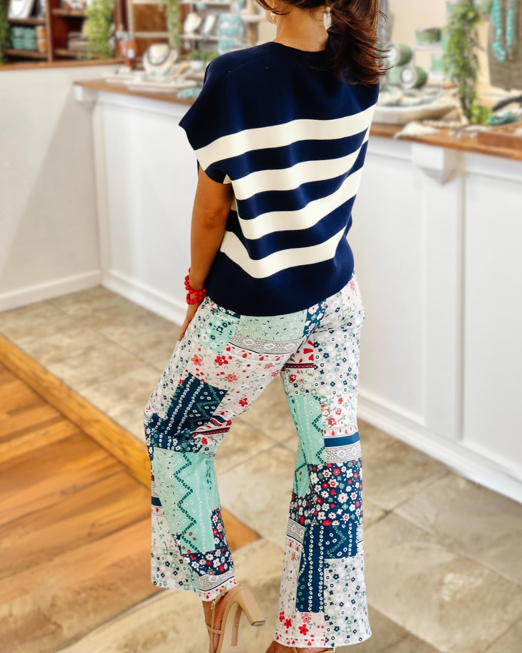 Mixed Floral Patchwork Pants