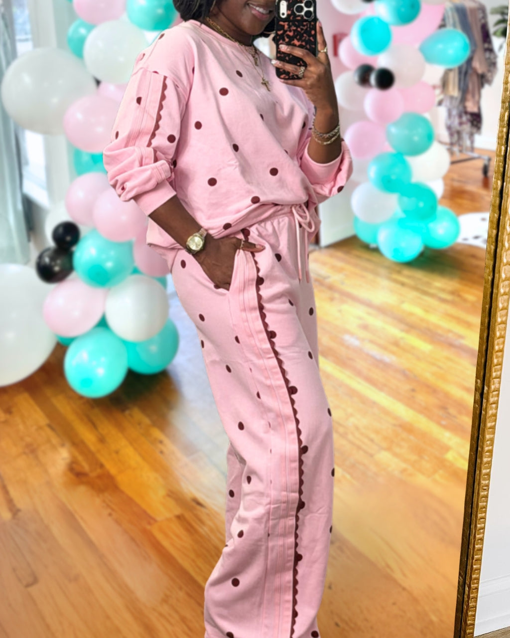 Lace Luxe Polka Dot Set