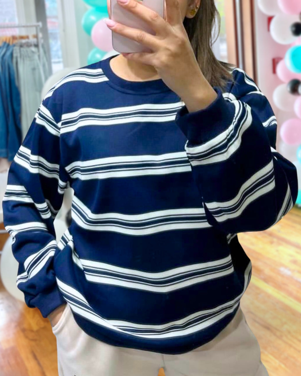 Classic Stripe Lazy Pullover