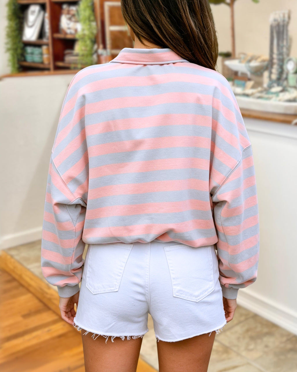 Special Striped Collar Top