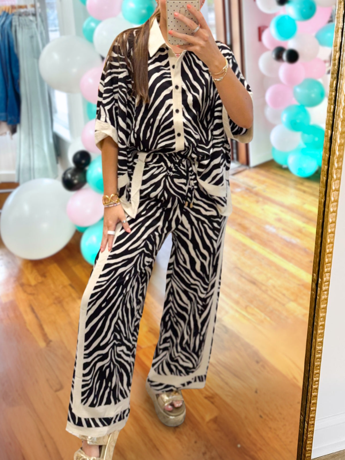 Chic Zebra Print Set