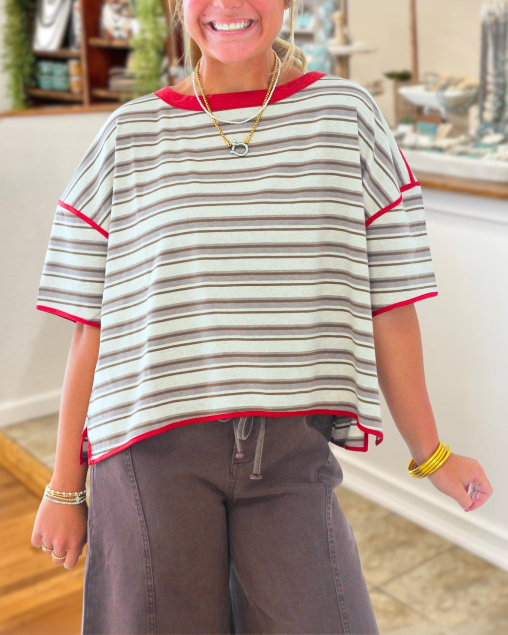 Versatile Striped Essential Top
