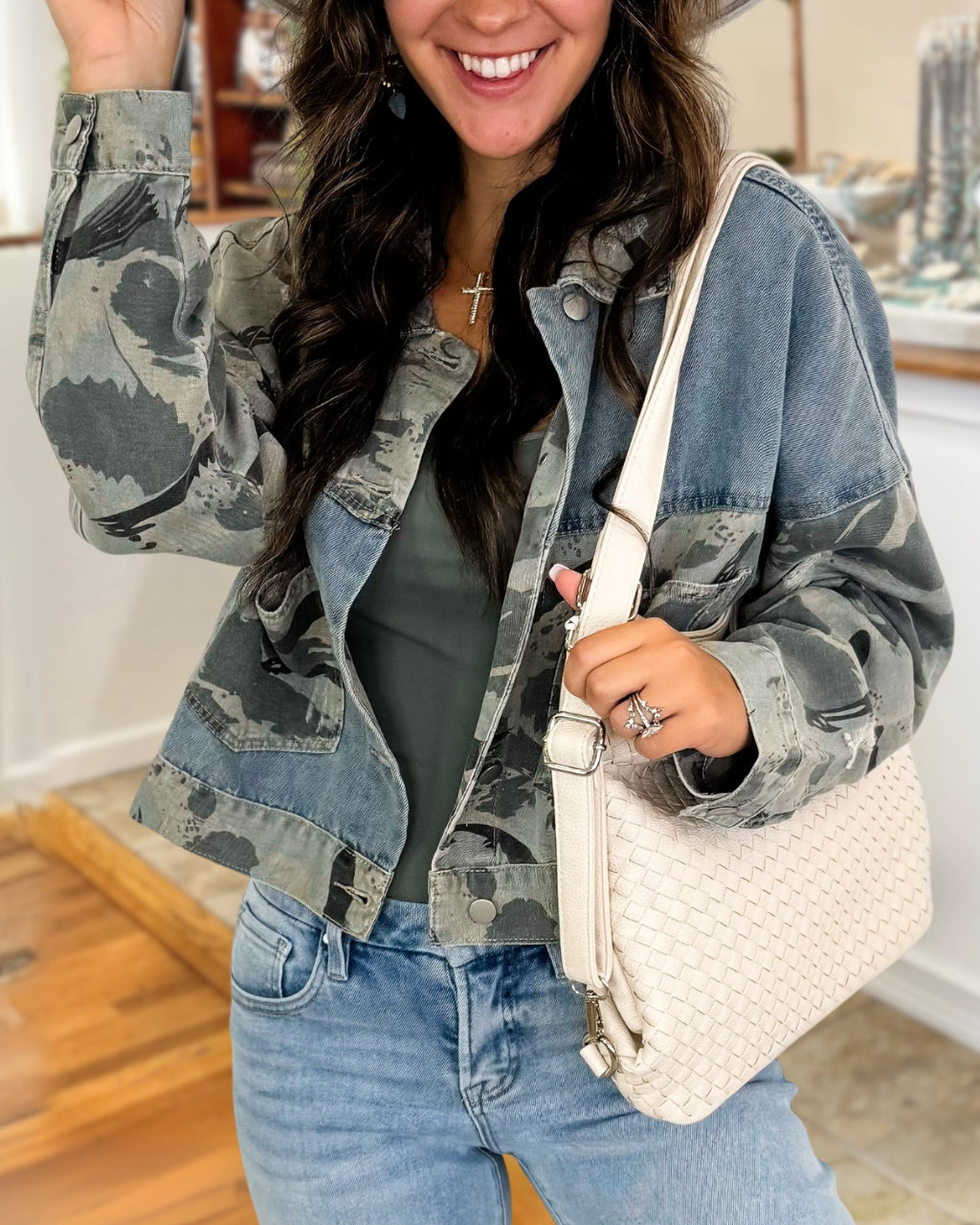 Edgy Patchwork Denim Jacket