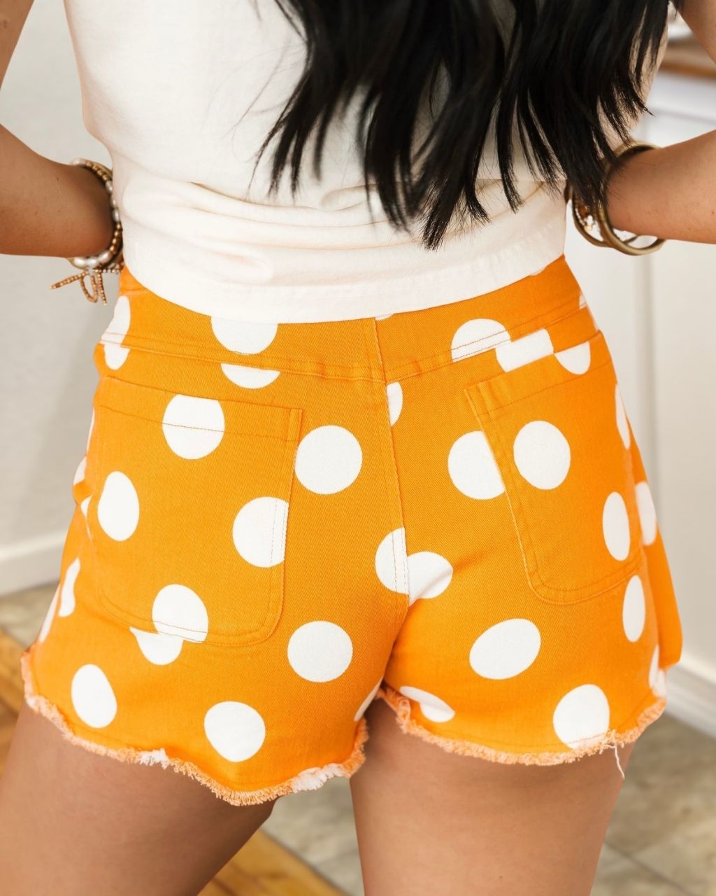 Game Day Polka Dot Washed Shorts