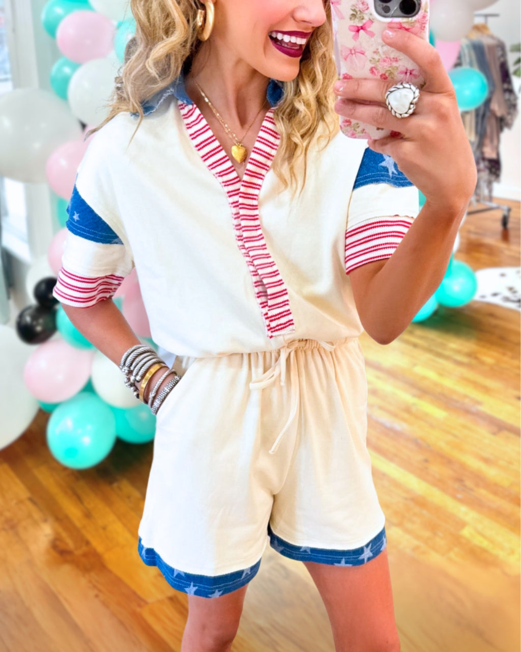 Stylish Flag Striped Jumpsuit