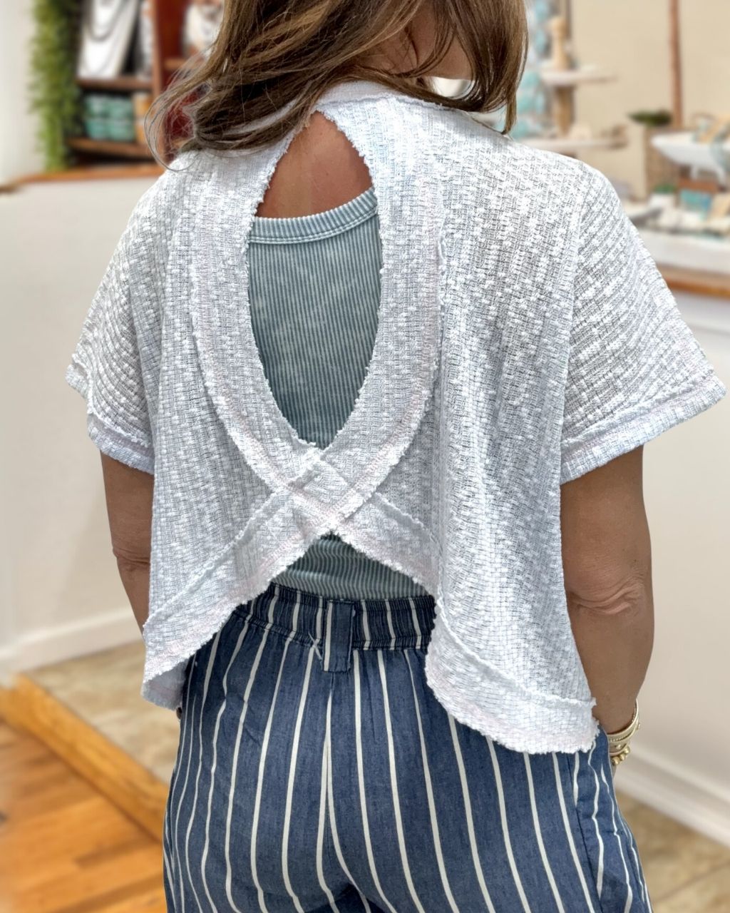 Flag Patch Embroidered Top