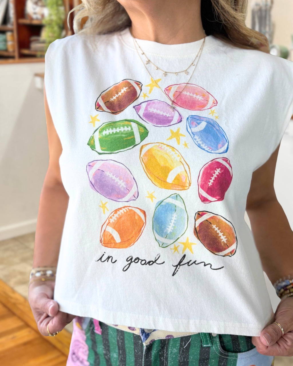 In Good Fun Colorful Football Vest