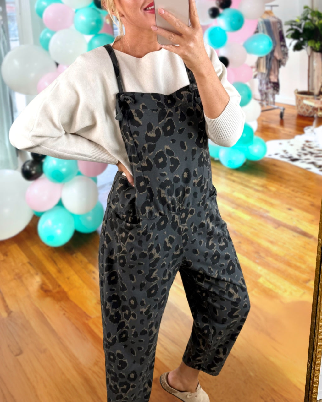 Unique Leopard Print Overalls
