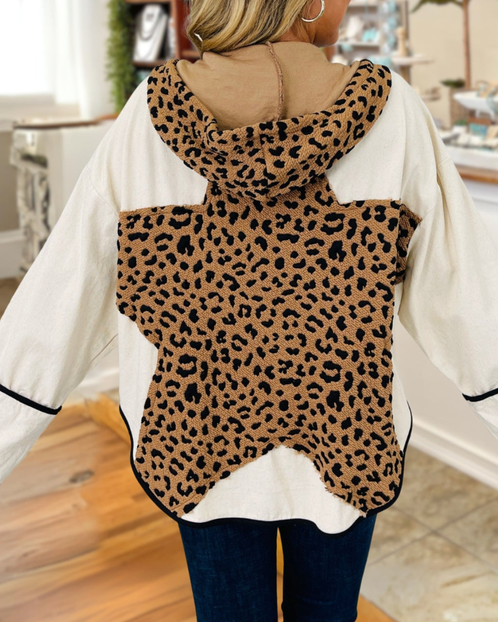 Playful Leopard Hoodie Jacket