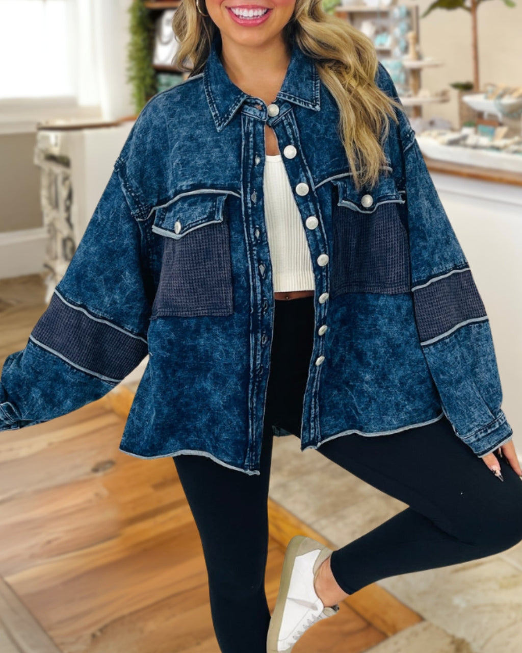 Vintage Textured Denim Jacket