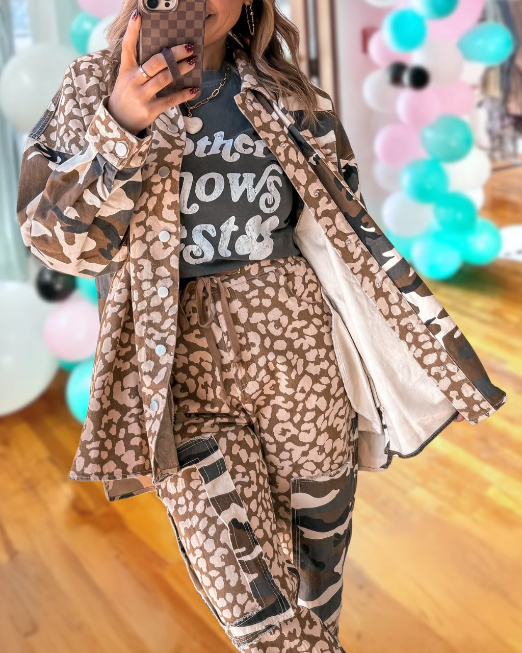 Leopard Camouflage Washed Jacket