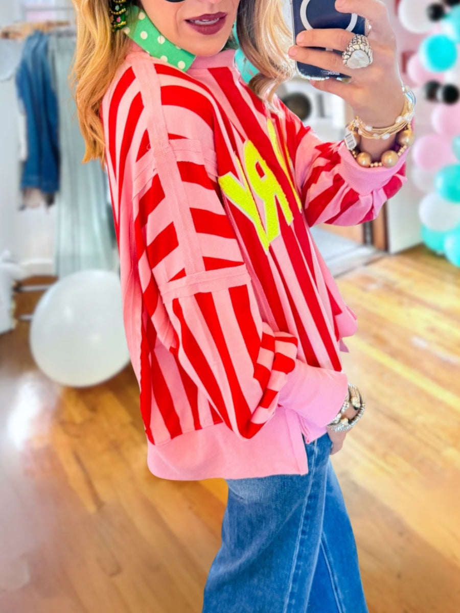 MERRY Casual Striped Pullover