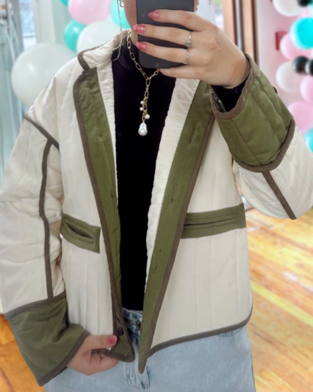 Fashionable Quilted Patchwork Jacket