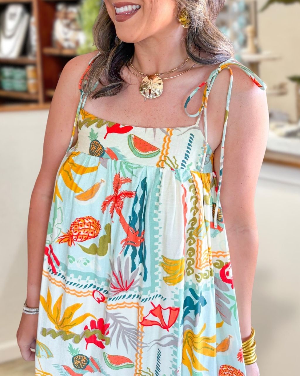 Seaside Vacation-Style Strappy Dress
