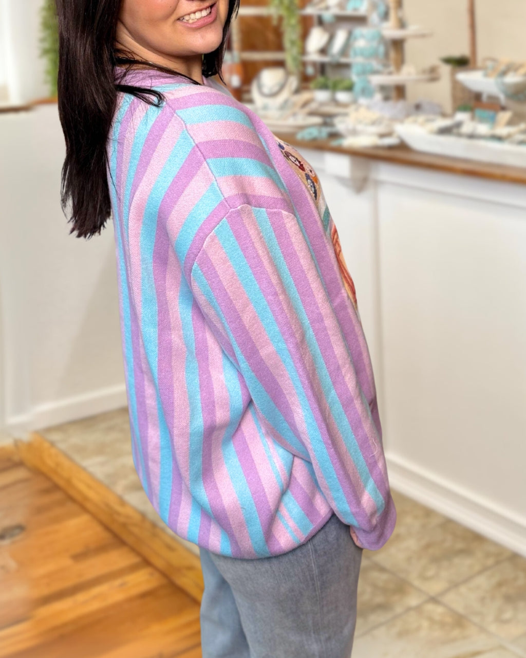 Colorful Charm Mahjong Sequin Top
