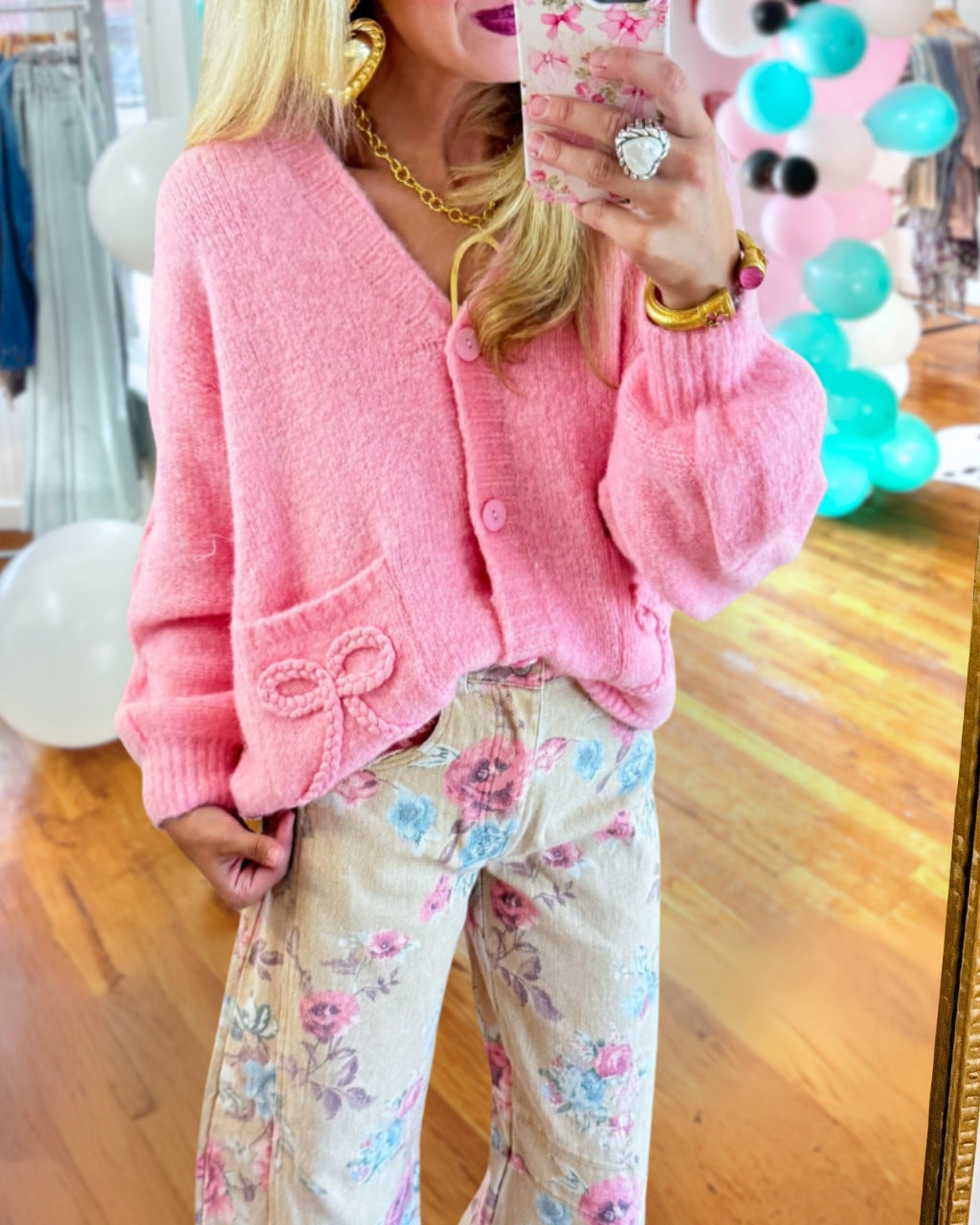 Whimsical Bow Detailed Cardigan