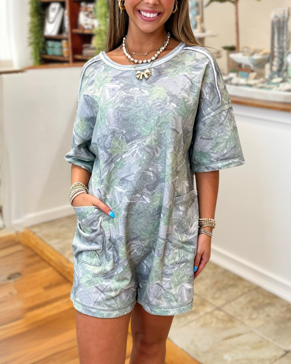 Casual Camouflage Jumpsuit